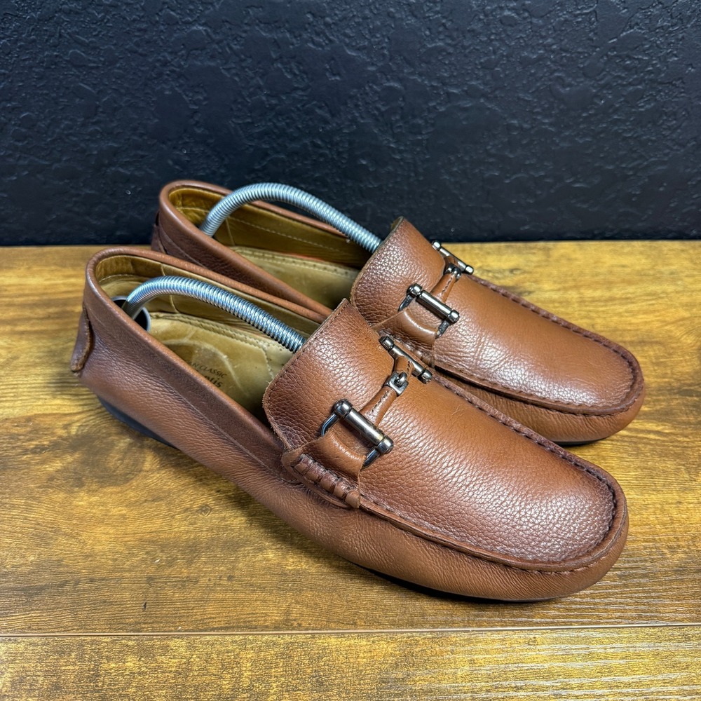 DeLaRentis American Classic AC-3372 Brown Leather Driving Loafers Mens 10M